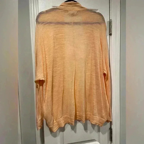 Banana Republic Hi Lo Cocoon Cardigan Perfect Peach Cotton Long Sleeve Size S - Picture 9 of 13